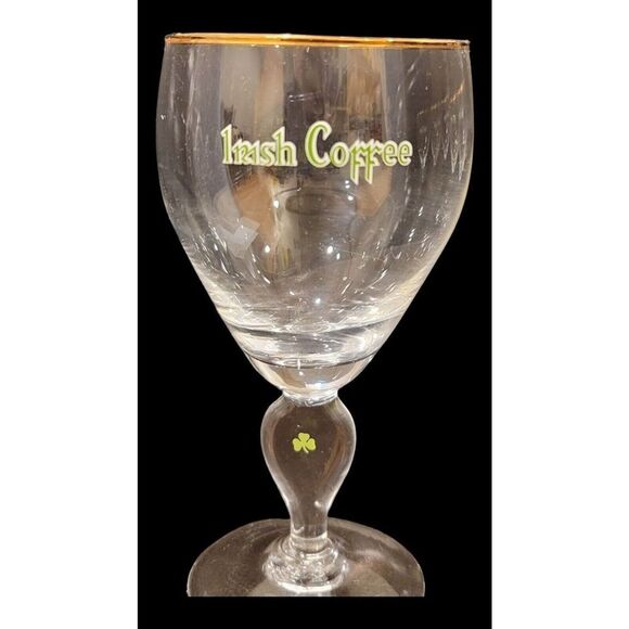 Set of 6 Waterford Crystal Irish Coffee Stems Vintage 1960s 22kt. Gold Trim READ - Picture 3 of 11